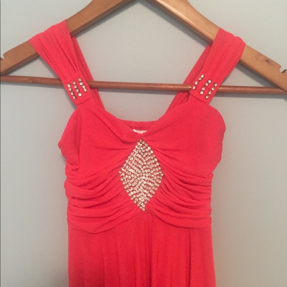 Peach Stone Embellished Maxi Dress - Picture 2 of 3